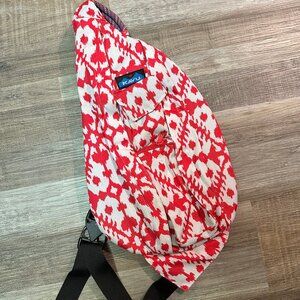 Kavu rope bag, hot pink and white print